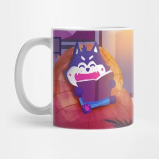 Reading Cat At Home Mug